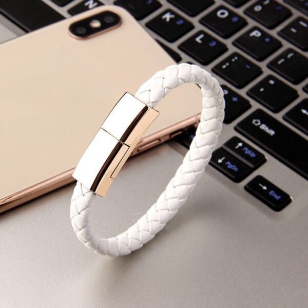 USB Bracelet Charger Cable – Stylish Charging Cord for iPhone 14/13, USB-C & Micro USB Phones - Image 5