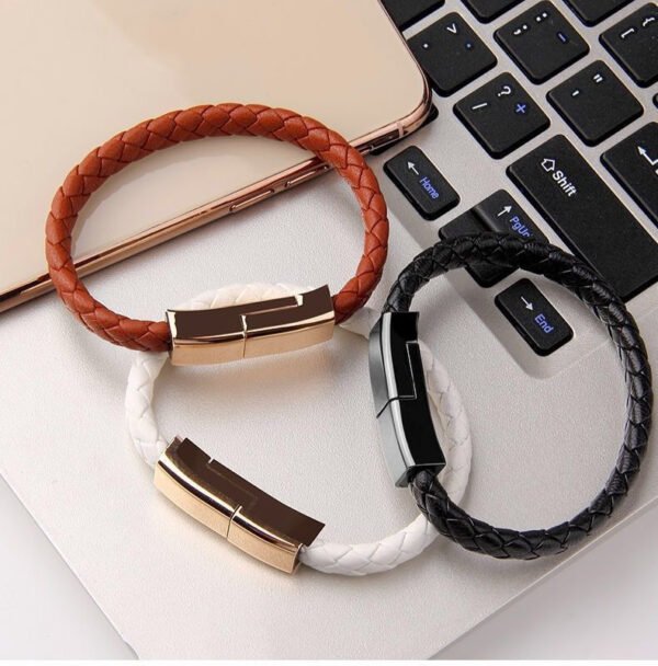 USB Bracelet Charger Cable – Stylish Charging Cord for iPhone 14/13, USB-C & Micro USB Phones - Image 7